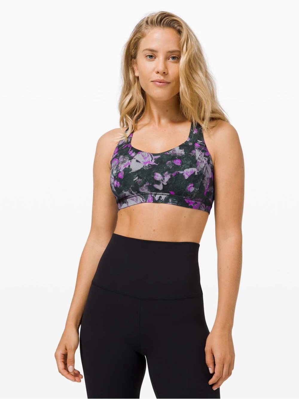 Lululemon Free To Be Serene Bra Size 8 Floral Shift Multi